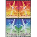 CHRISTMAS ISLAND - 1976 10c & 35c Christmas pairs set of 2, MNH – SG # 63a+65a