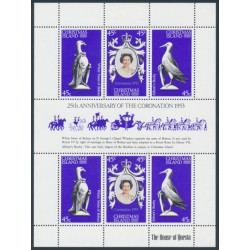 CHRISTMAS ISLAND - 1978 45c Coronation sheetlet of 6, MNH – SG # 96a